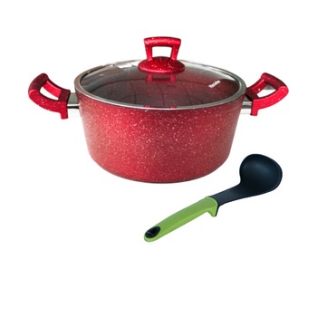 Oala Hascevher Germanitium granite 22x10,5cm 4l culoare rosie cadou polonic Oala Hascevher Germanitium granite 22x10,5cm 4l culoare rosie cadou polonic