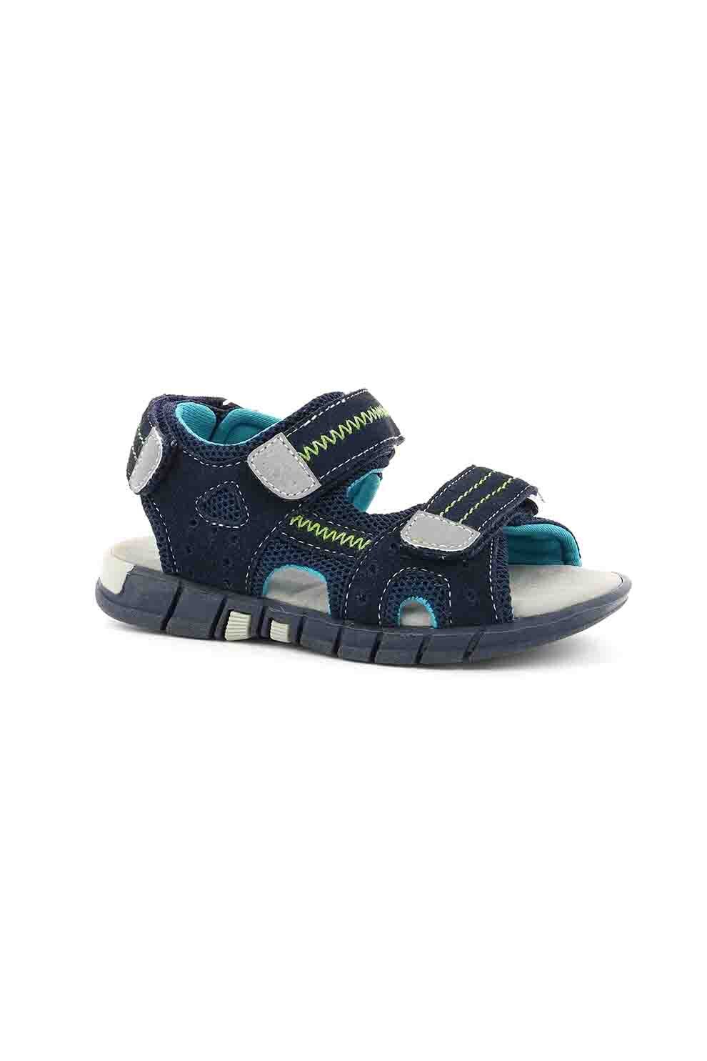 Mod8 kids, Sandale de piele intoarsa, cu insertii din material textil Tribath, baieti, cu velcro, Bleumarin