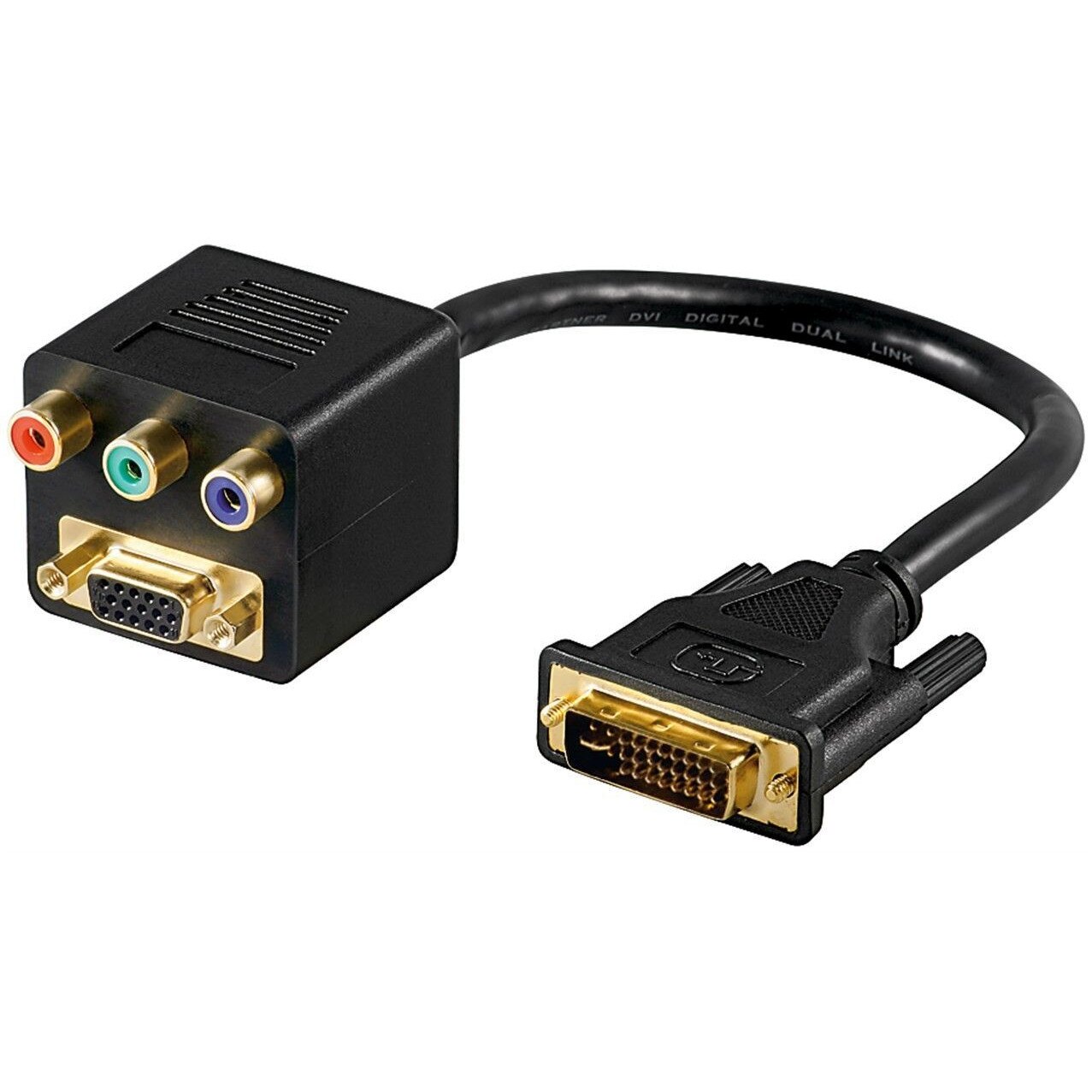 Adaptor DVI tata- 3xRCA RGB mama + SVGA mama