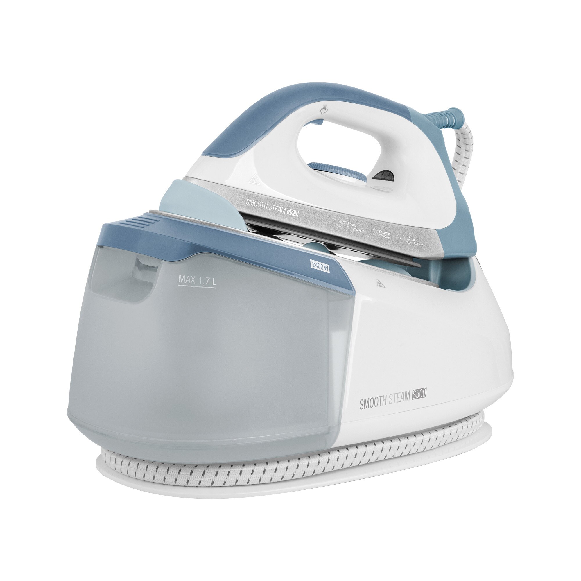 Statie de Calcat cu aburi Smooth Steam S500 Teesa Alb Albastru, 2000-2400 W, 6.5 bari