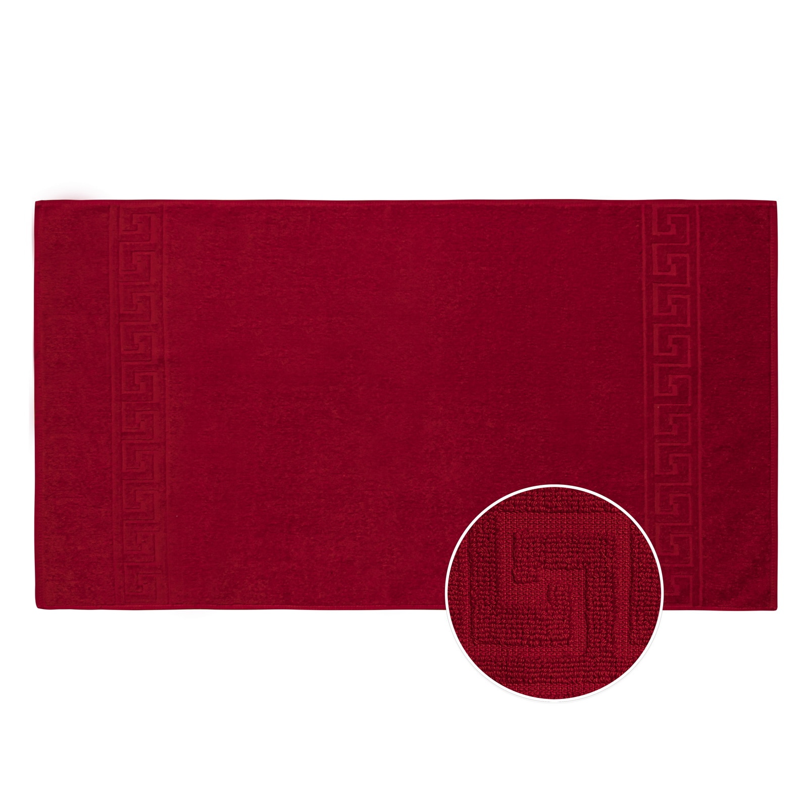 Prosop de baie Bianca Cu Model Grecesc - rosu - 70x140 cm