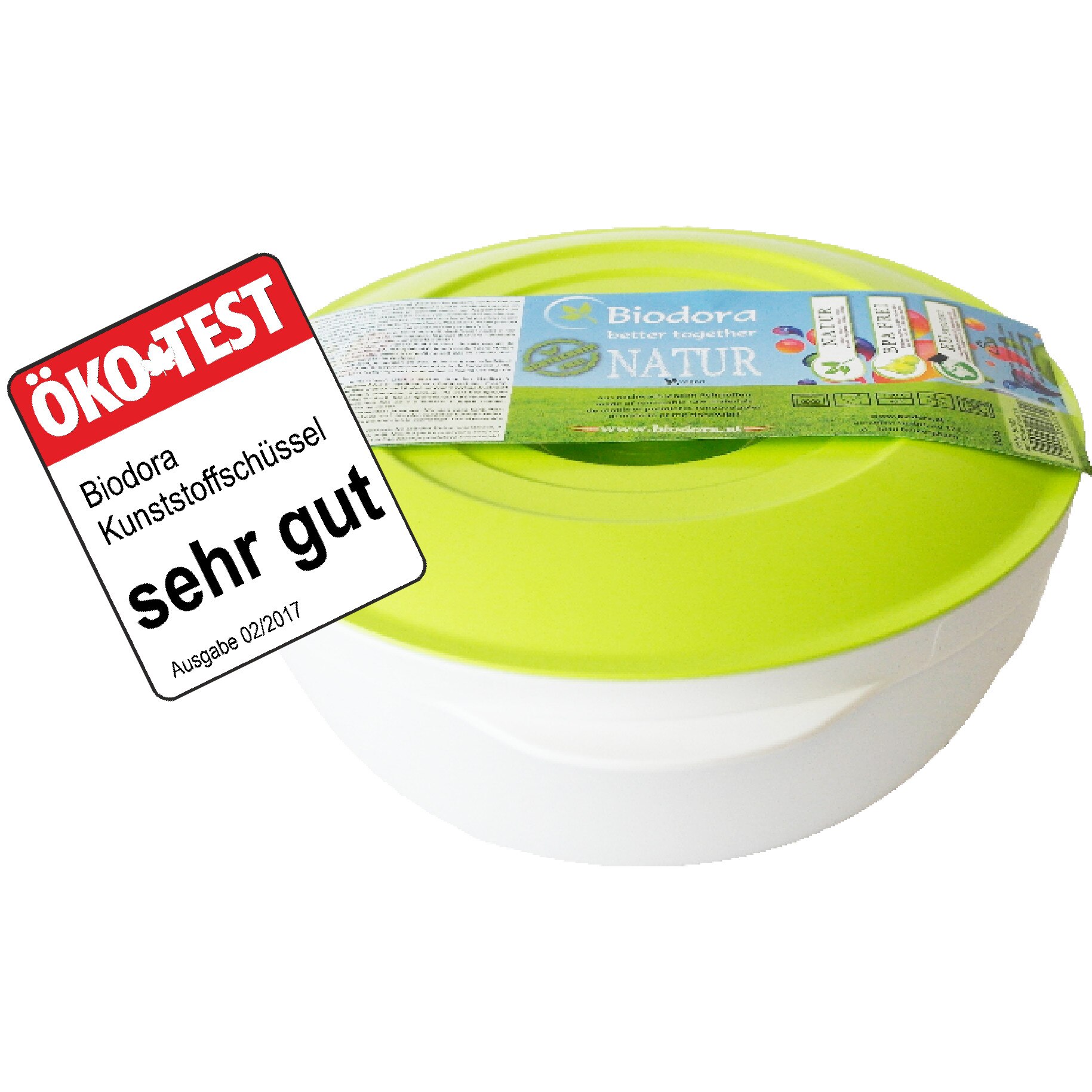 Castron cu capac Biodora, bioplastic, 1 l