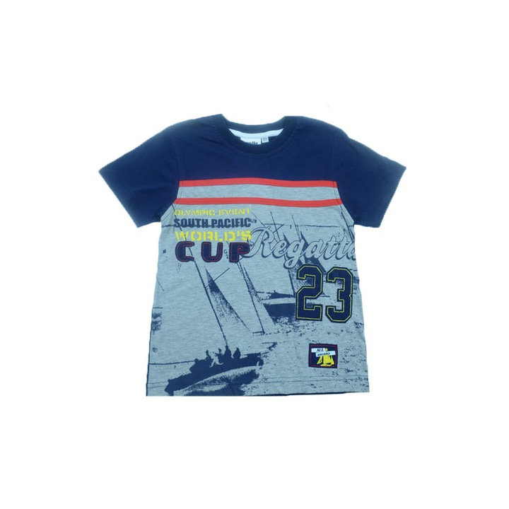Tricou cu maneca scurta pentru baieti Wendee DY101242-1B-98, Bleumarin 17914