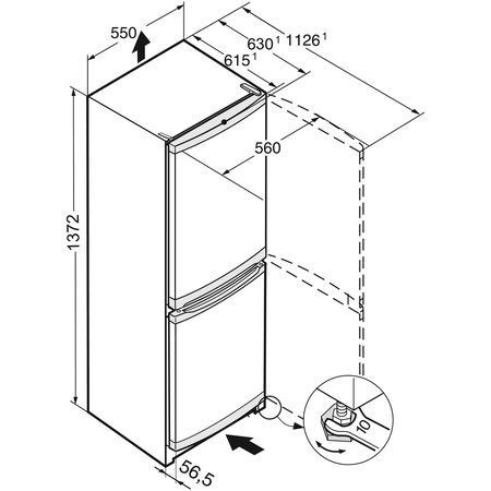 Combina Frigorifica Liebherr CU 231, 209 l, Clasa F, Smart Frost, FrostSafe, VarioSpace, H 137 cm, Alb