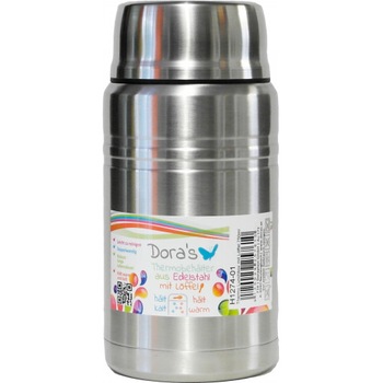 Termos Dora pentru mancare cu lingura, metalic, inox, 750 ml Termos Dora pentru mancare cu lingura, metalic, inox, 750 ml