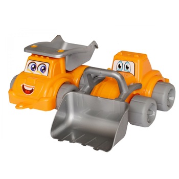 Set de constructie Tractor si camion,TechnoK,Portocaliu/Gri Set de constructie Tractor si camion,TechnoK,Portocaliu/Gri