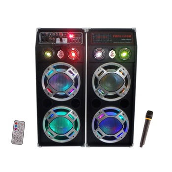 Boxe Audio SuperBass cu Statie Active , Putere 600 W , Conectivitate prin functia Bluetooth , Intrare Port USB , SD Card , Microfon si Telecomanda inclusa , Culoare Negru Boxe Audio SuperBass cu Statie Active , Putere 600 W , Conectivitate prin functia Bluetooth , Intrare Port USB , SD Card , Microfon si Telecomanda inclusa , Culoare Negru