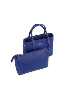 Beverly Hills Polo Club, Geanta tote de piele ecologica, cu etui interior detasabil, Albastru royal Beverly Hills Polo Club, Geanta tote de piele ecologica, cu etui interior detasabil, Albastru royal