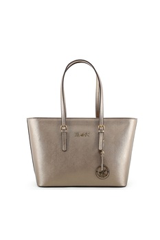 Beverly Hills Polo Club, Geanta tote de piele ecologica, Alb fildes Beverly Hills Polo Club, Geanta tote de piele ecologica, Alb fildes