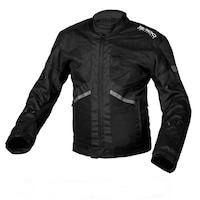 Jacheta moto barbati ISPIDO ZINC, protectie cot/umeri, culoare negru, marime 2XL