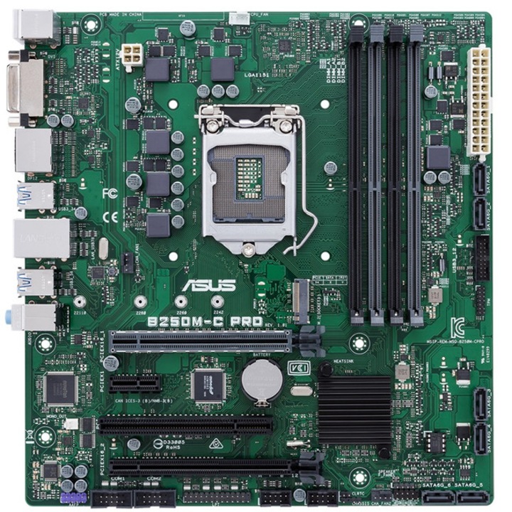 Дънна платка ASUS PRIME B250M-C PRO/CSM/C/S, Socket 1151, DDR4
