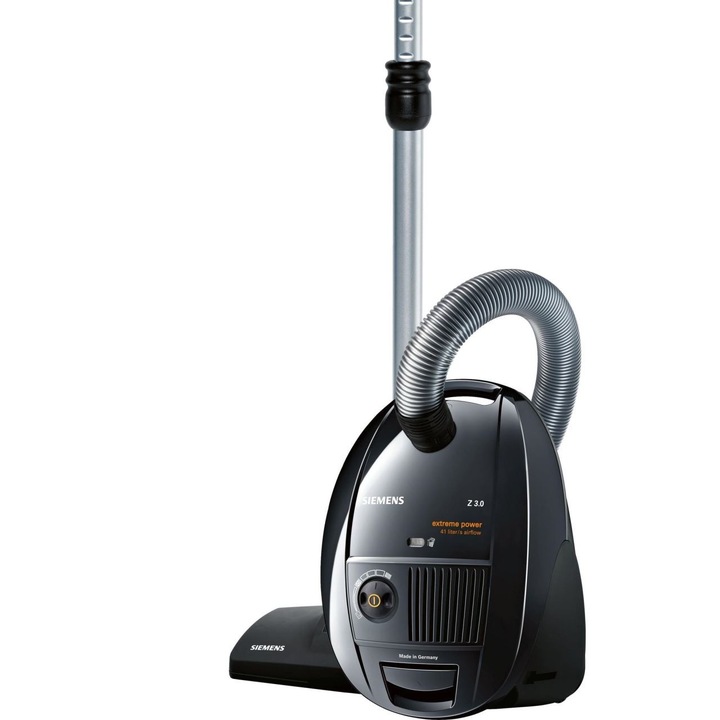 Aspirator cu sac Siemens VSZ3XTRM11, 850 W, 4 l, Negru