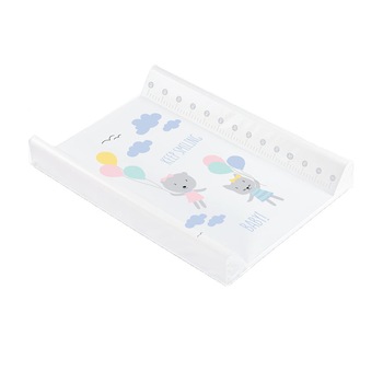 Saltea de infasat rigida cu taliometru 49 x 70 cm Sensillo Balloons SIB1-A, Alb Saltea de infasat rigida cu taliometru 49 x 70 cm Sensillo Balloons SIB1-A, Alb