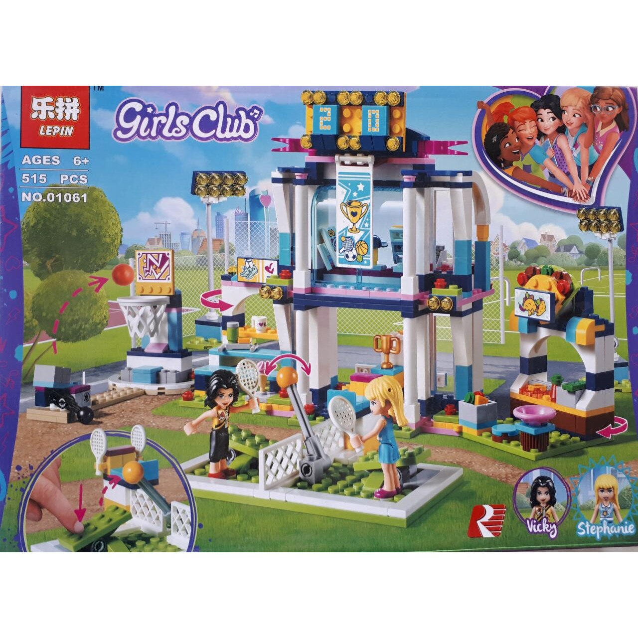 Конструктор Lepin Friends Спортната арена на Стефани, 515 части - eMAG.bg