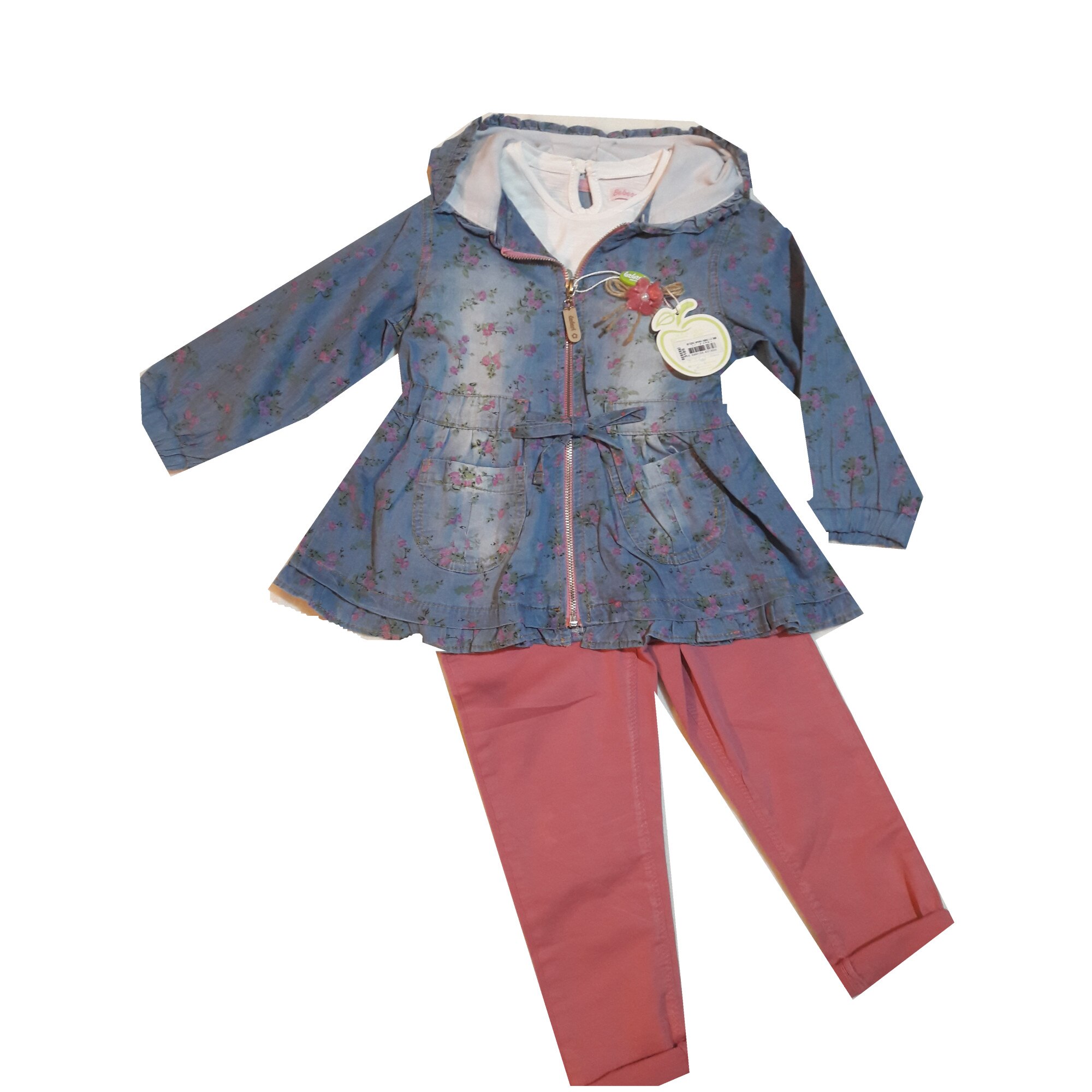 Compleu fetita 3 piese, Bebessi, Multicolor