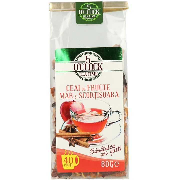 Ceai de fructe Mar si Scortisoara, 5 O'Clock Tea, 80 gr.
