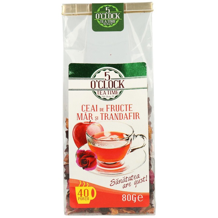 Ceai de fructe Mar si Trandafir, 5 O'Clock Tea, 80 gr.