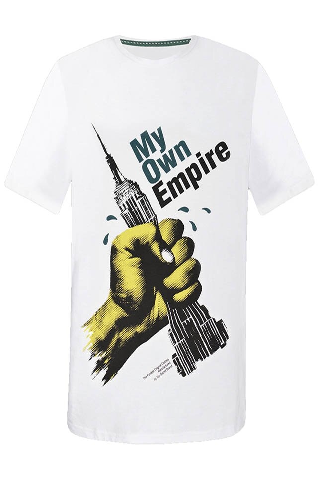 Tricou barbati Rasspberry my own empire, Alb