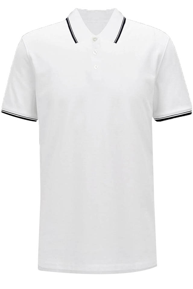 Tricou barbati Rasspberry white regular polo, Alb, XL