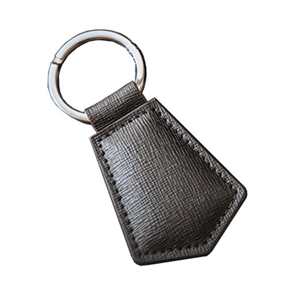 Breloc piele naturala Black negru striat