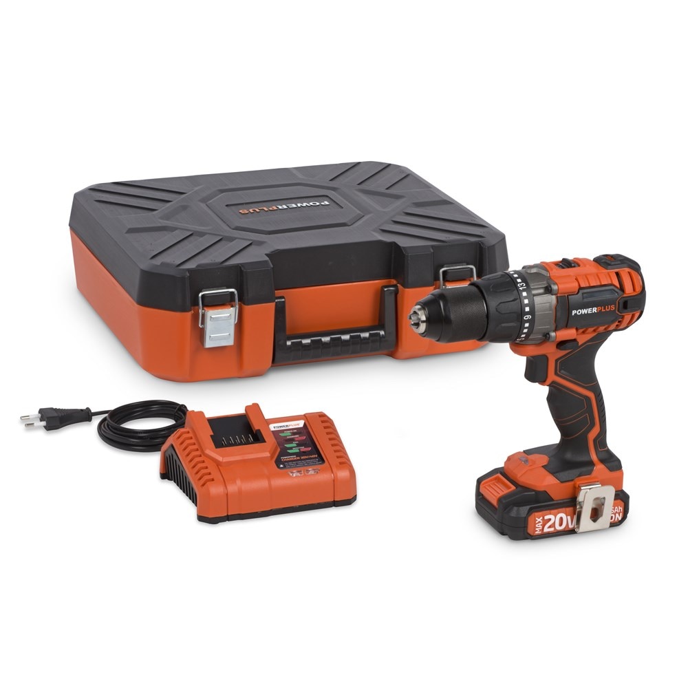Set masina de gaurit si insurubat PowerPlus-Dual Power 20V Li-Ion + Incarcator PowerPlus-Dual Power 20V/40V