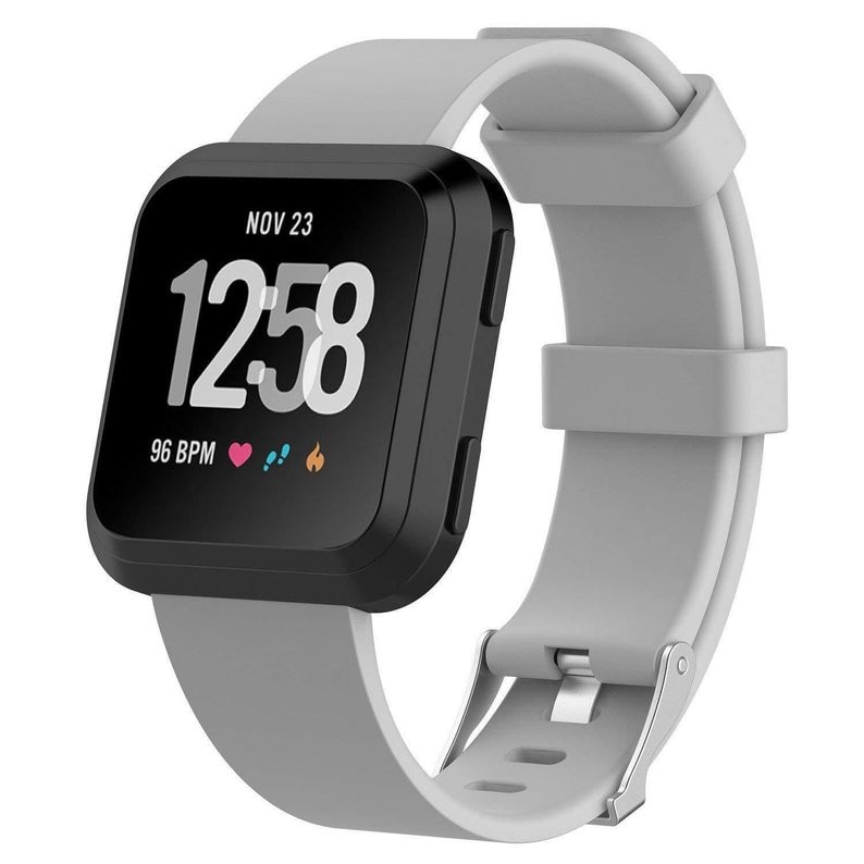 Curea Bratara Edman pentru Fitbit Versa / Versa 2, marimea S, Gri