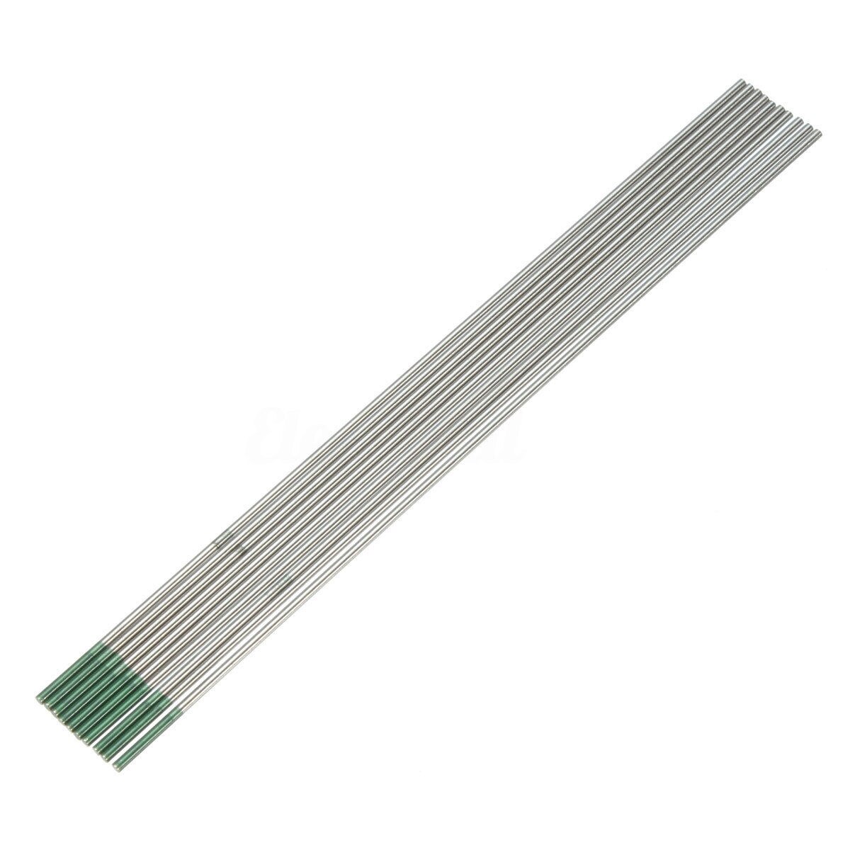 Electrozi wolfram tungsten pur, WP20 Verde, 2.4x175 mm, set 10 bucati