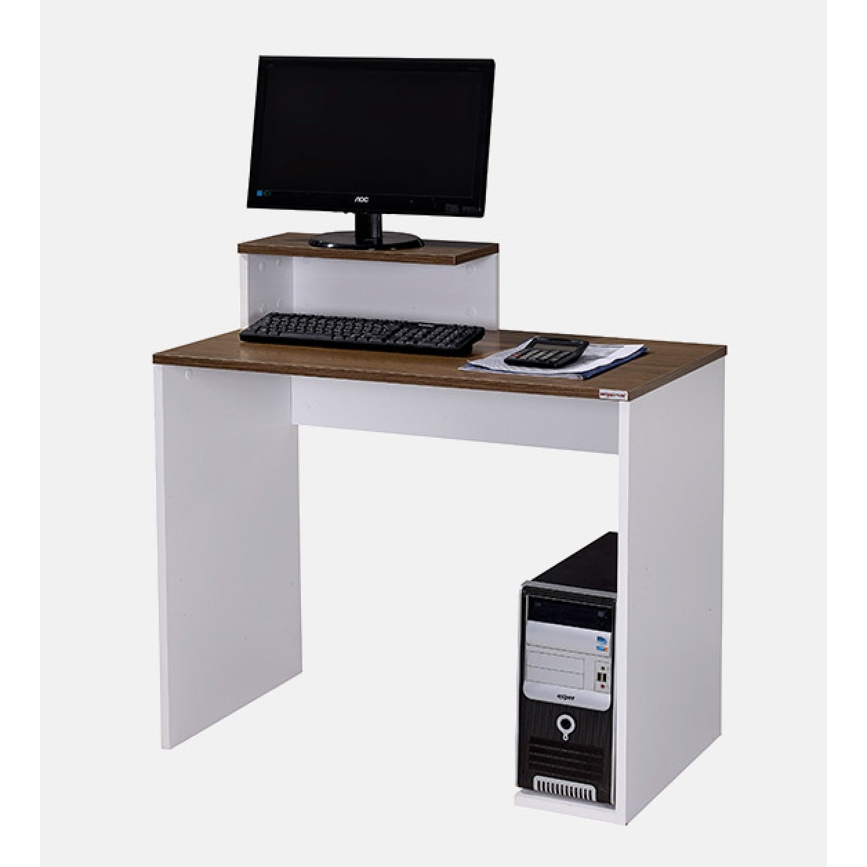 Birou Alpino Leny, 911 x 900 x 500 mm, Alb/Maro