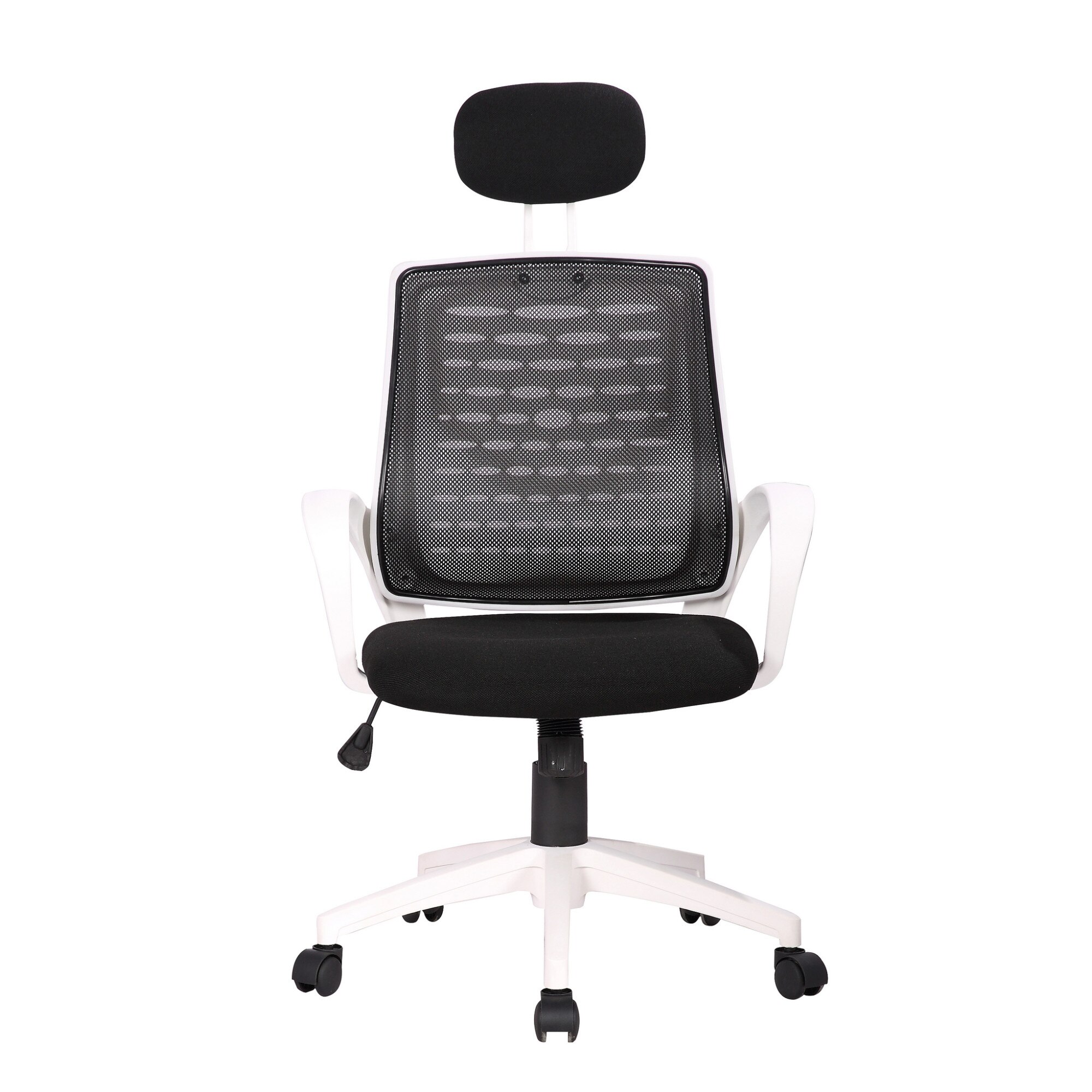 Scaun directorial ergonomic PALM, Negru-Alb, Mesh/Textil