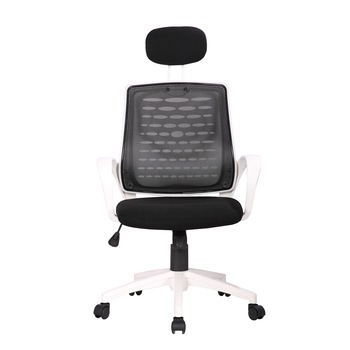 Scaun directorial ergonomic PALM, Negru-Alb, Mesh/Textil Scaun directorial ergonomic PALM, Negru-Alb, Mesh/Textil