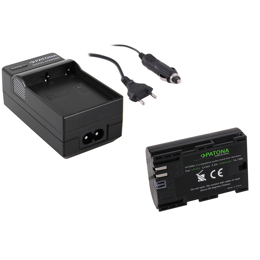 Incarcator si acumulator PATONA Premium tip Canon LP-E6 2040mAh