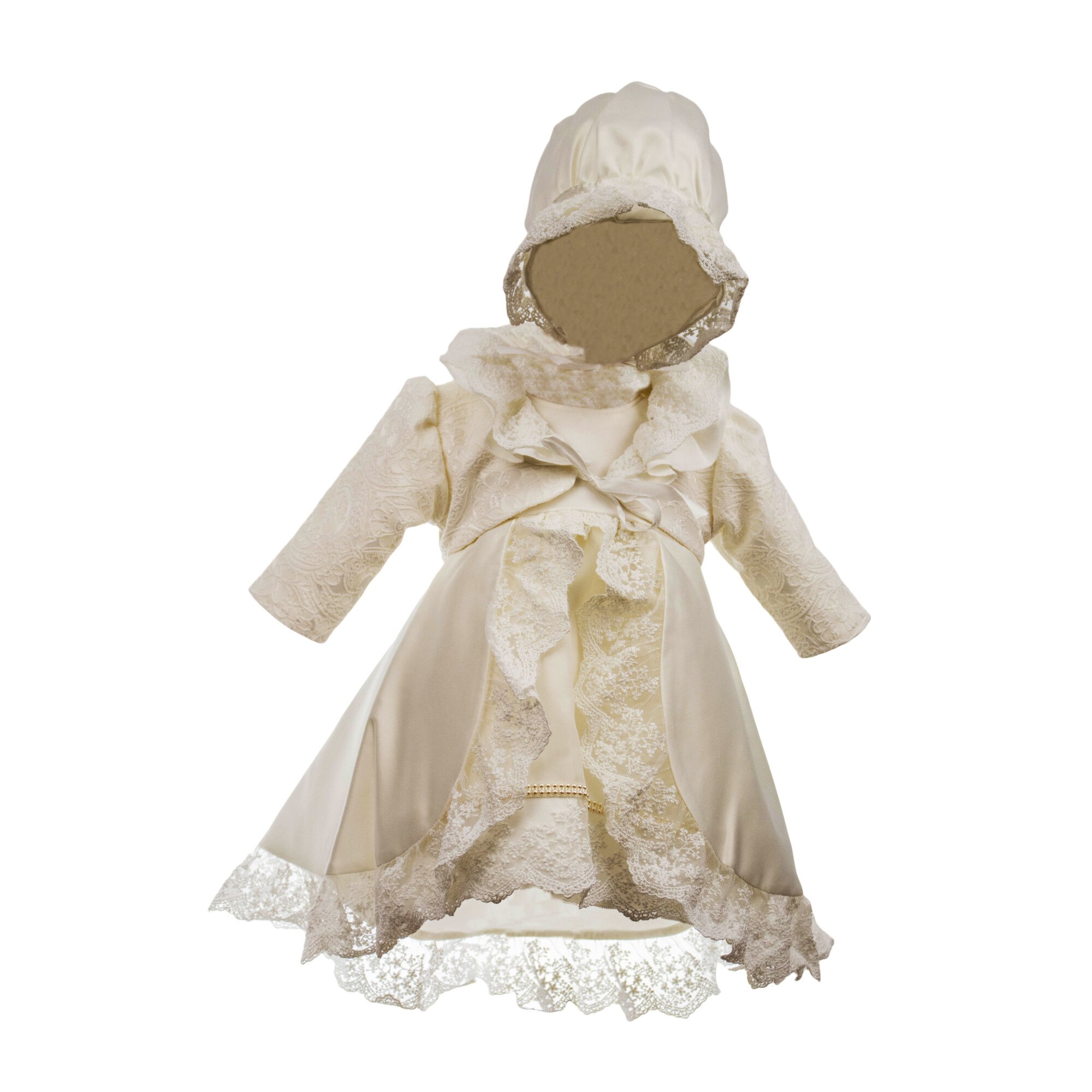 Rochie botez Marquerite, culoare alba, varsta 3 luni