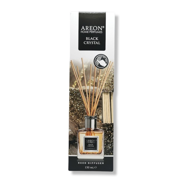 Odorizant Areon, Cu betisoare, 150ml, Cristal Negru