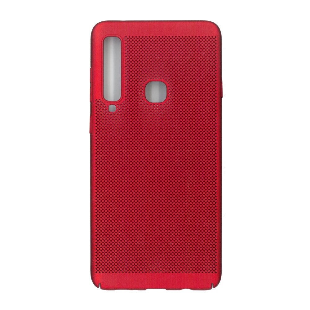 Husa spate cu perforatii pentru Samsung Galaxy A9 2018 - EuroCELL Air Case Rosu
