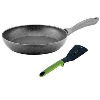 Tigaie Hascevher Germanitium granite 26cm culoare gri cadou spatula lata Tigaie Hascevher Germanitium granite 26cm culoare gri cadou spatula lata