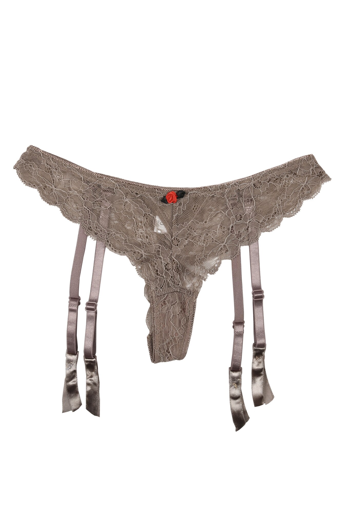 Portjartier cu chilot tanga, Lemila, Maro caramel