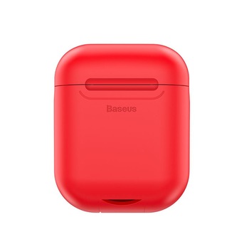 Husa protectoare slim din silicon fin si moale cu incarcare wireless pentru AirPods Baseus Rosie Husa protectoare slim din silicon fin si moale cu incarcare wireless pentru AirPods Baseus Rosie
