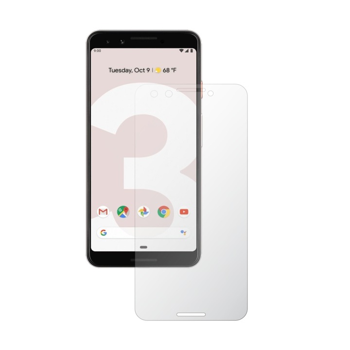 Invisible Skinz UHD önregeneráló képernyővédő fólia Google Pixel 3-hoz – Ultra-átlátszó szilikonfólia teljes lefedettséggel, széltől szélig teljes kijelzőborítással, tapadó és nagyon rugalmas