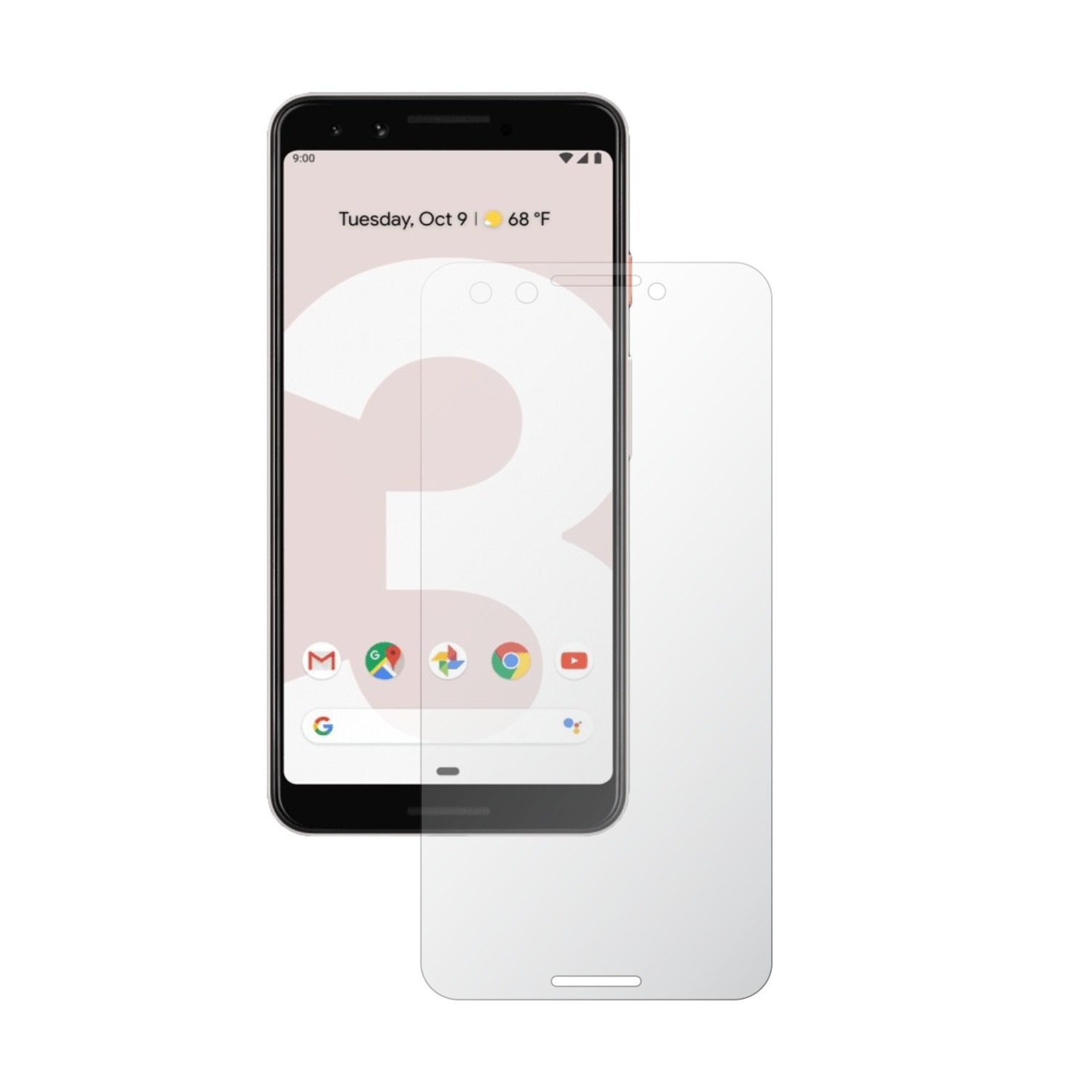Set 2X Folie Protectie Ecran Invisible Skinz HD pentru Google Pixel 3 - Folie Siliconica Ultra-Clear cu Acoperire Totala, Edge to Edge Full Display Cover, Adeziva si Foarte Flexibila