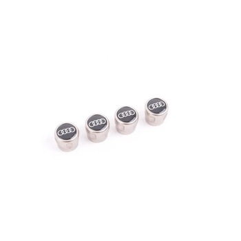 Set Capacele Ventil,Audi, Argintiu/Negru Set Capacele Ventil,Audi, Argintiu/Negru