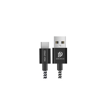 Cablu Fast Charger Type-C 2M Dux Ducis K-One Series Negru/Alb Cablu Fast Charger Type-C 2M Dux Ducis K-One Series Negru/Alb