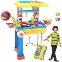 bucatarie de jucarie pentru copii pliabila tip troller little chef cu lumini si sunete imagen 23_0_
0