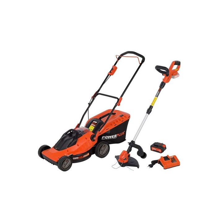 Комплект косачка и тример с батерия, Powerplus, Li-Ion, 40V