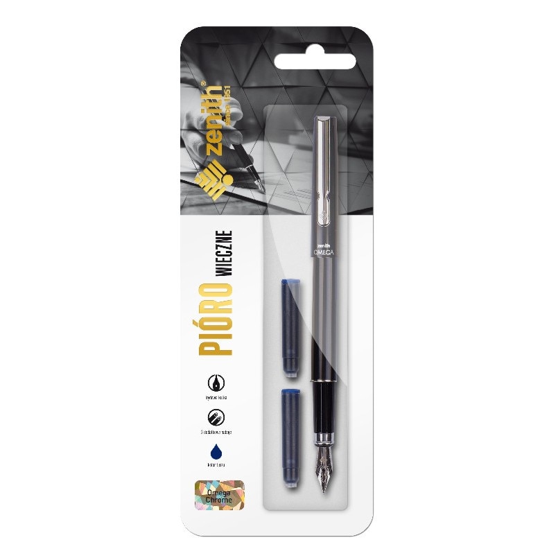 Stilou Zenith, 2 rezerve, negru, AS7590100