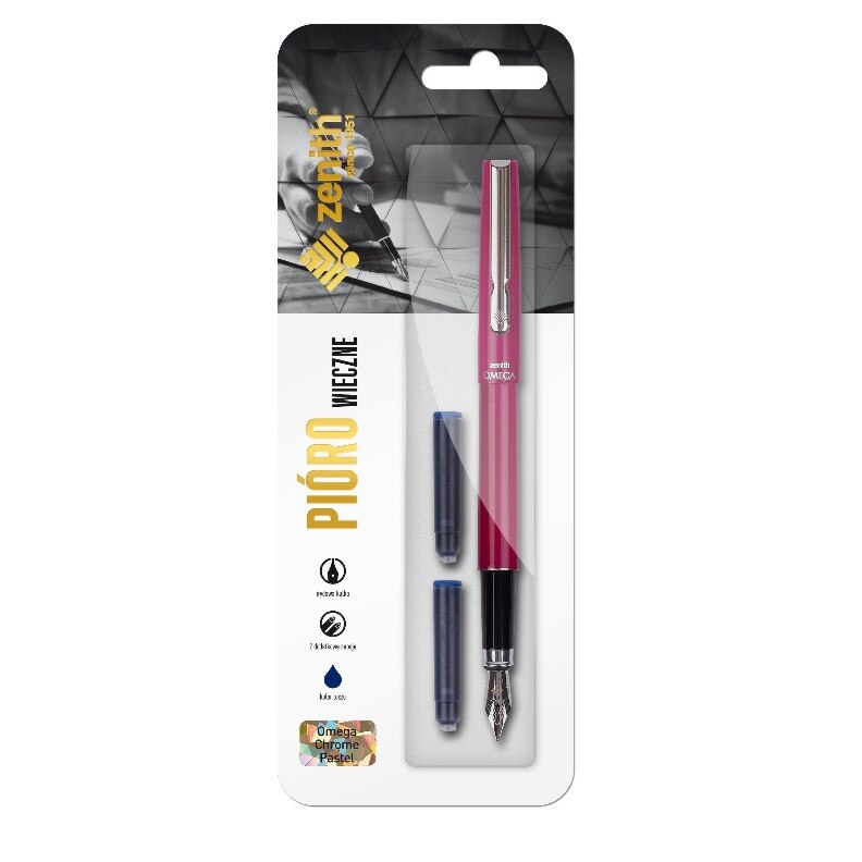 Stilou Zenith, 2 rezerve, roz, AS7590140