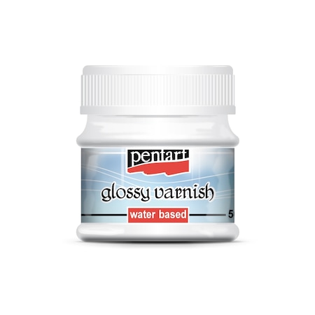 Lac lucios pe baza de apa Pentart - transparent, 50 ml