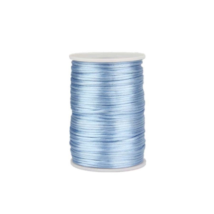 Snur satinat bleu 2mm, rola de 91m