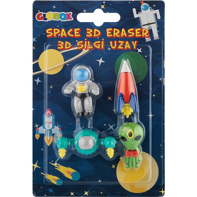 Set 4 radiere GLOBOX 3D Space Multicolor