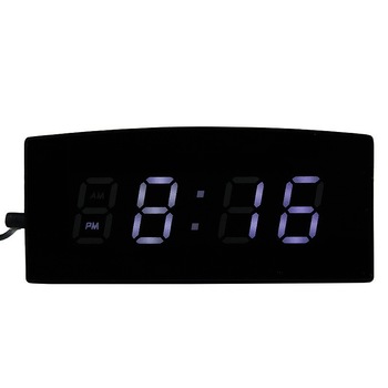 Ceas digital de birou, afisaj ora LED alb, dimensiuni 19x8 cm Ceas digital de birou, afisaj ora LED alb, dimensiuni 19x8 cm