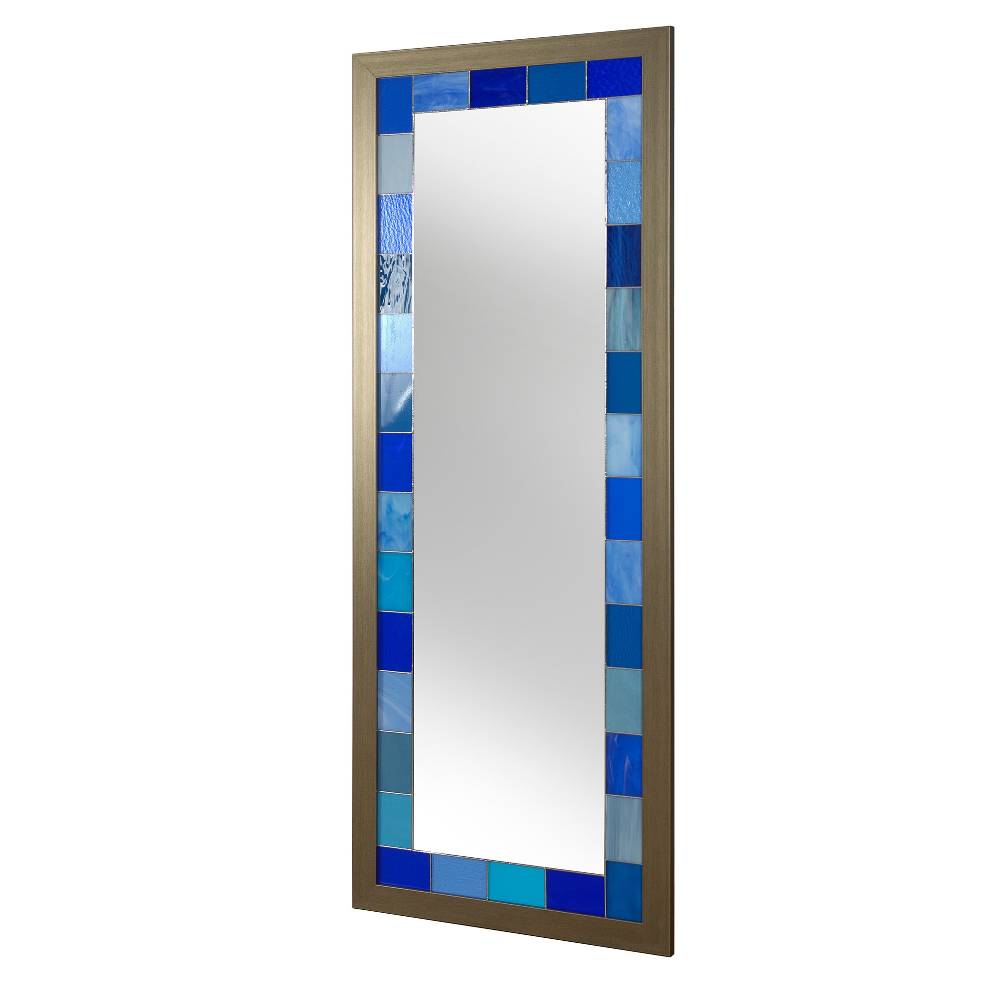 Oglinda decorativa vitrata, 55x145 cm, Liniste